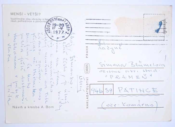 Dětská pohlednice Adolf Born