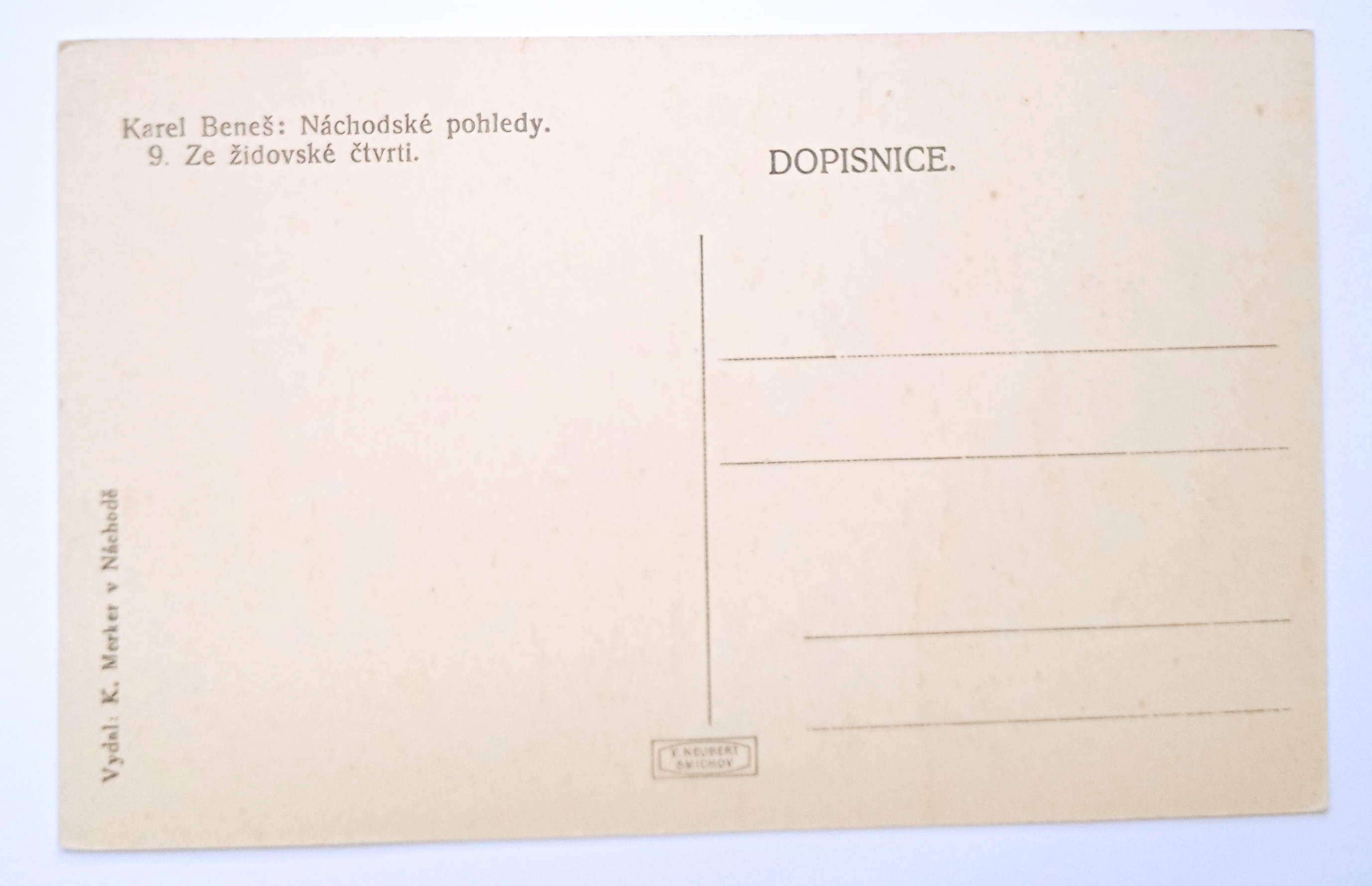 Pohlednice Náchod - židovská čtvrť