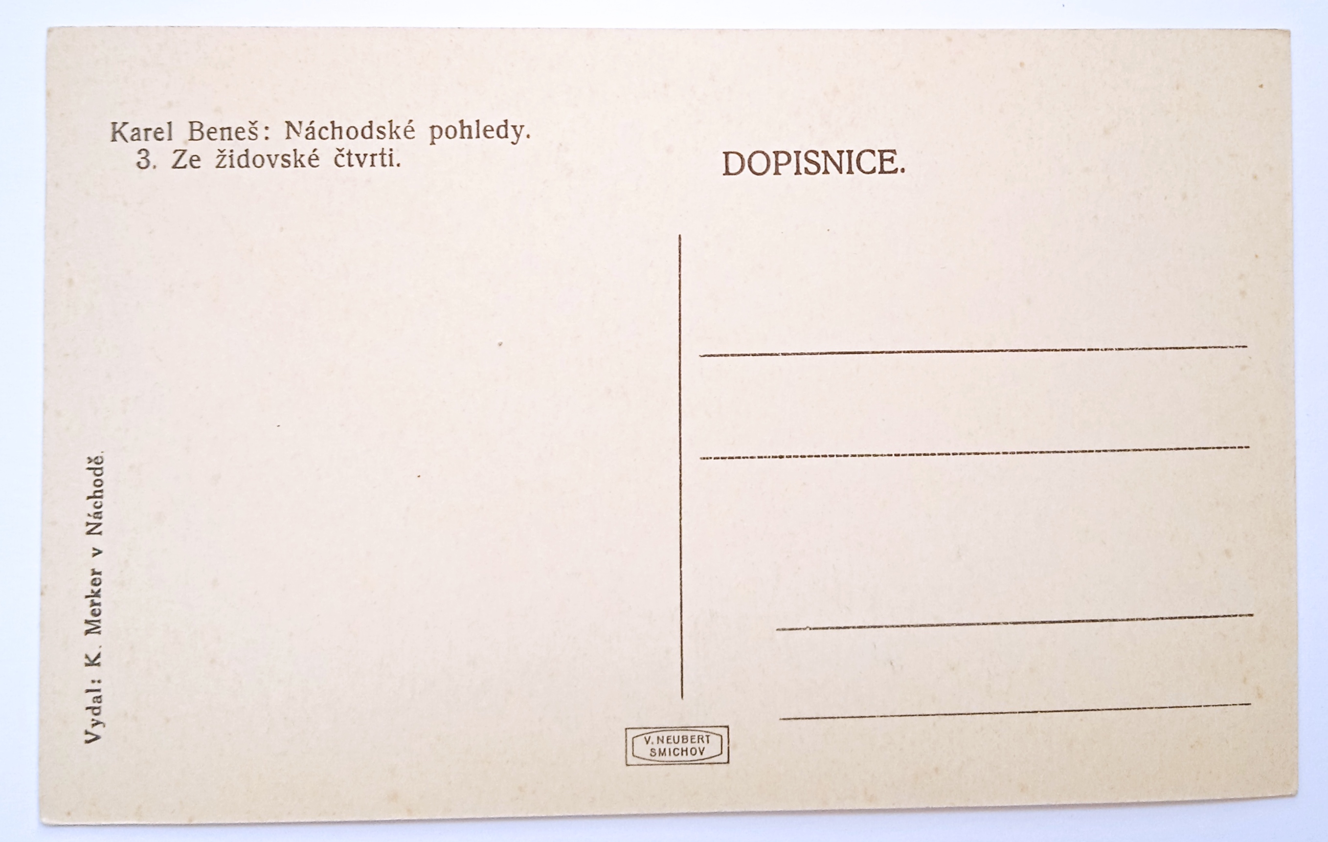 Pohlednice Náchod - židovská čtvrť