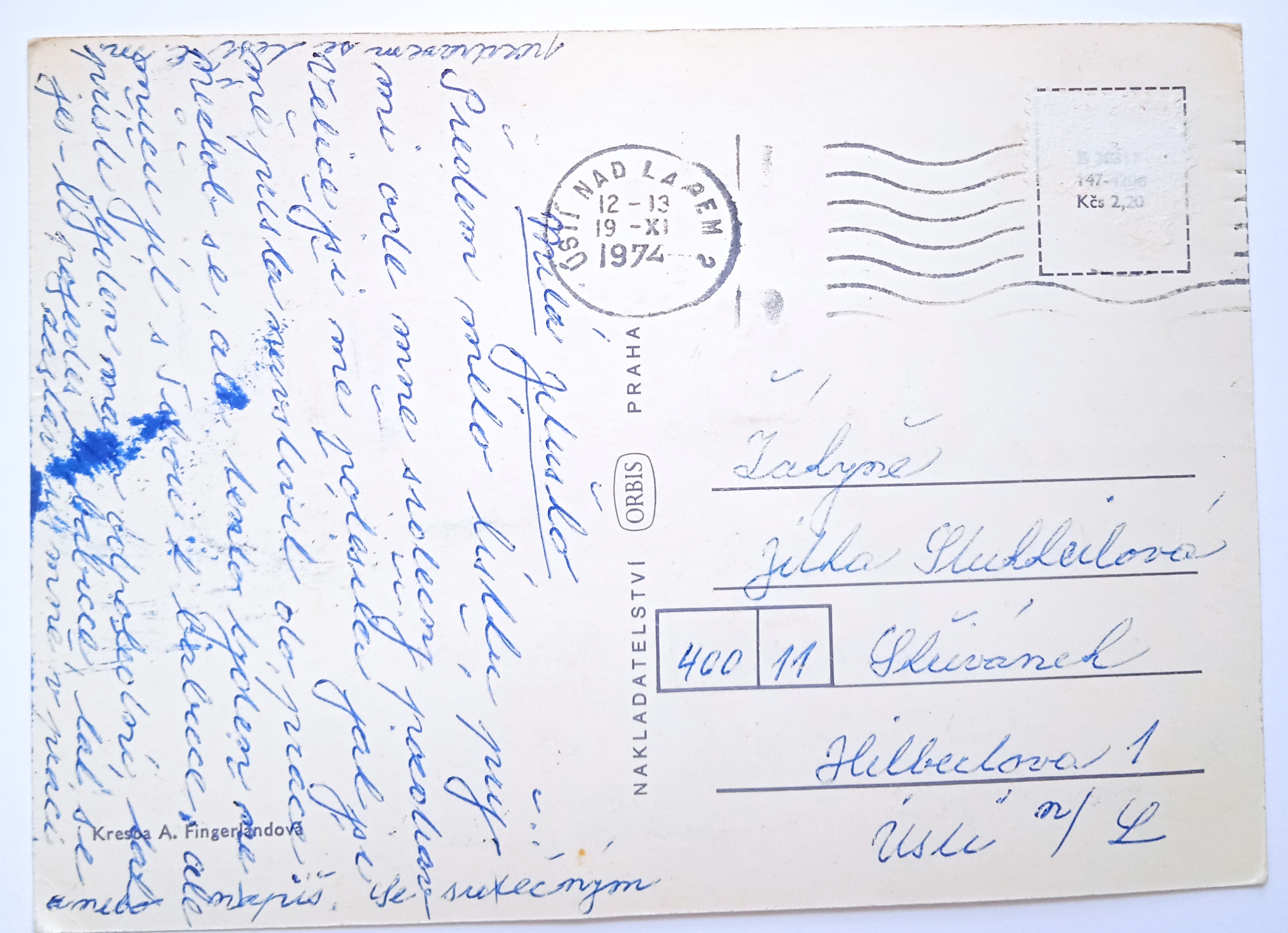 Dětská pohlednice 3D mrkací