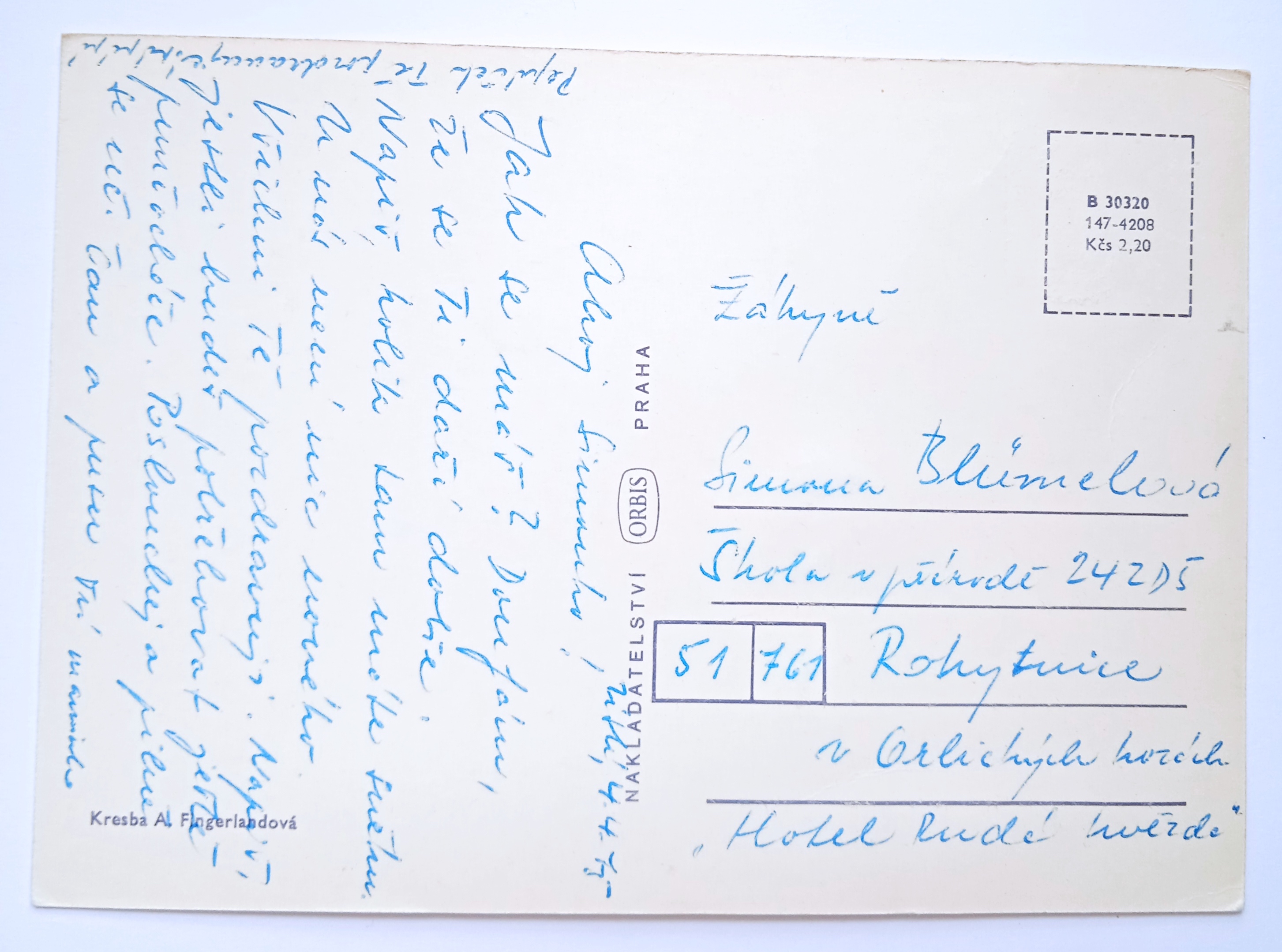 Dětská pohlednice 3D mrkací