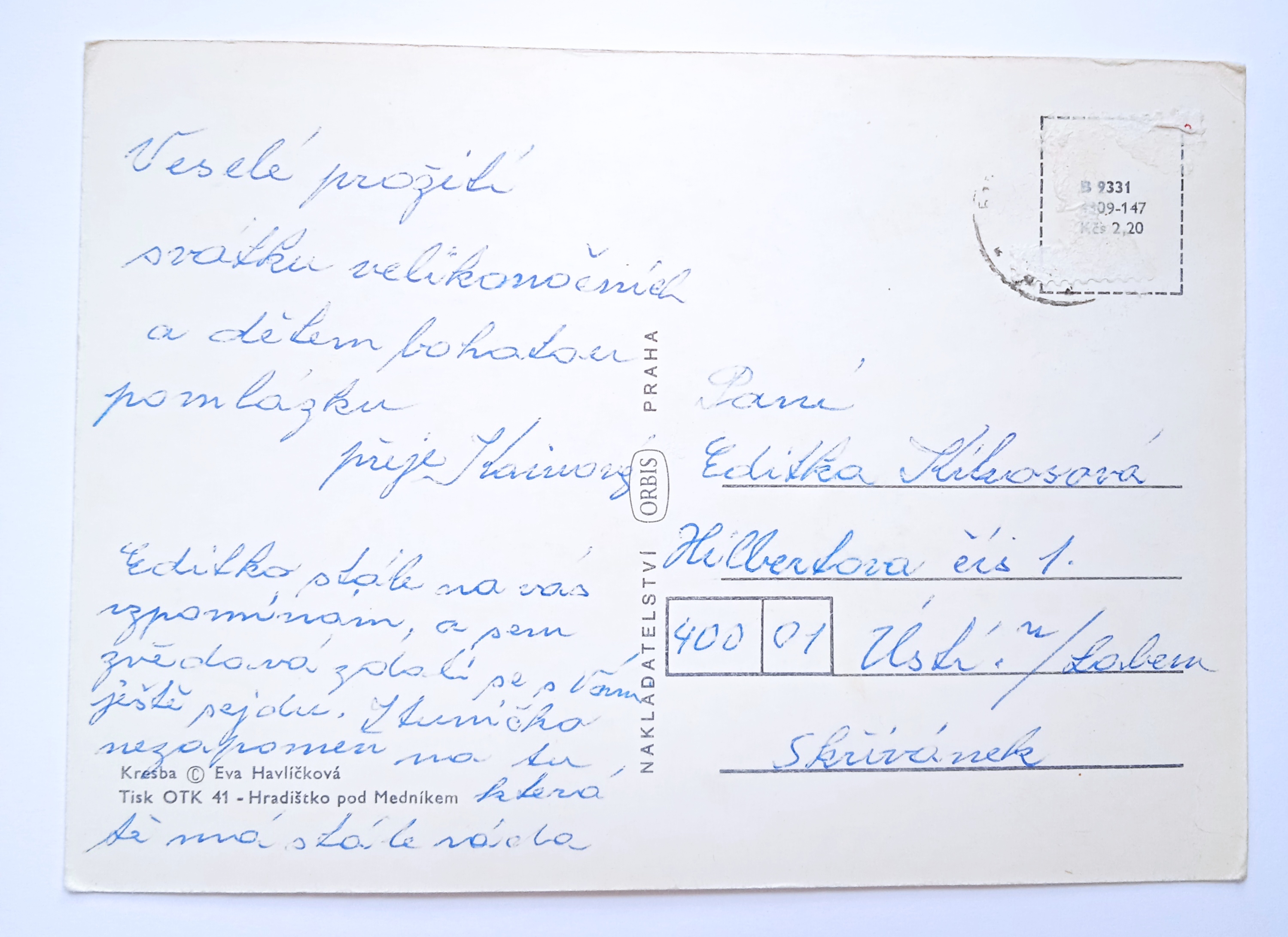 Dětská pohlednice 3D mrkací