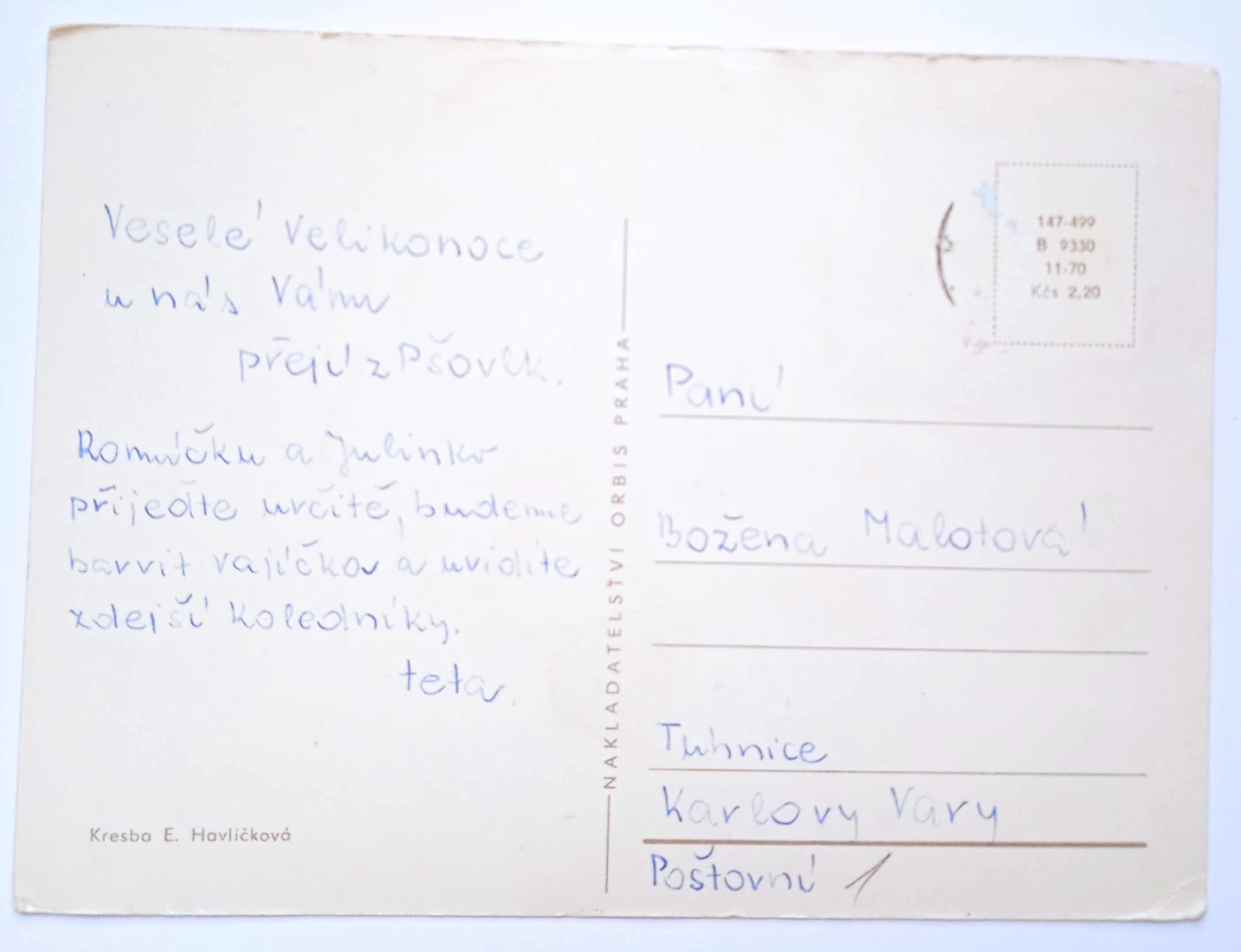 Pohlednice dětská 3D mrkací