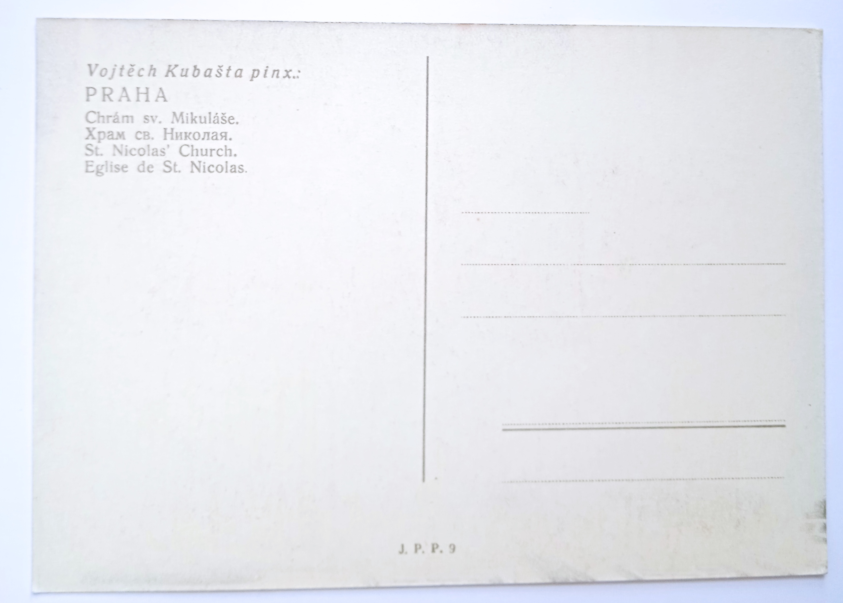 Pohlednice Praha Vojtěch Kubašta