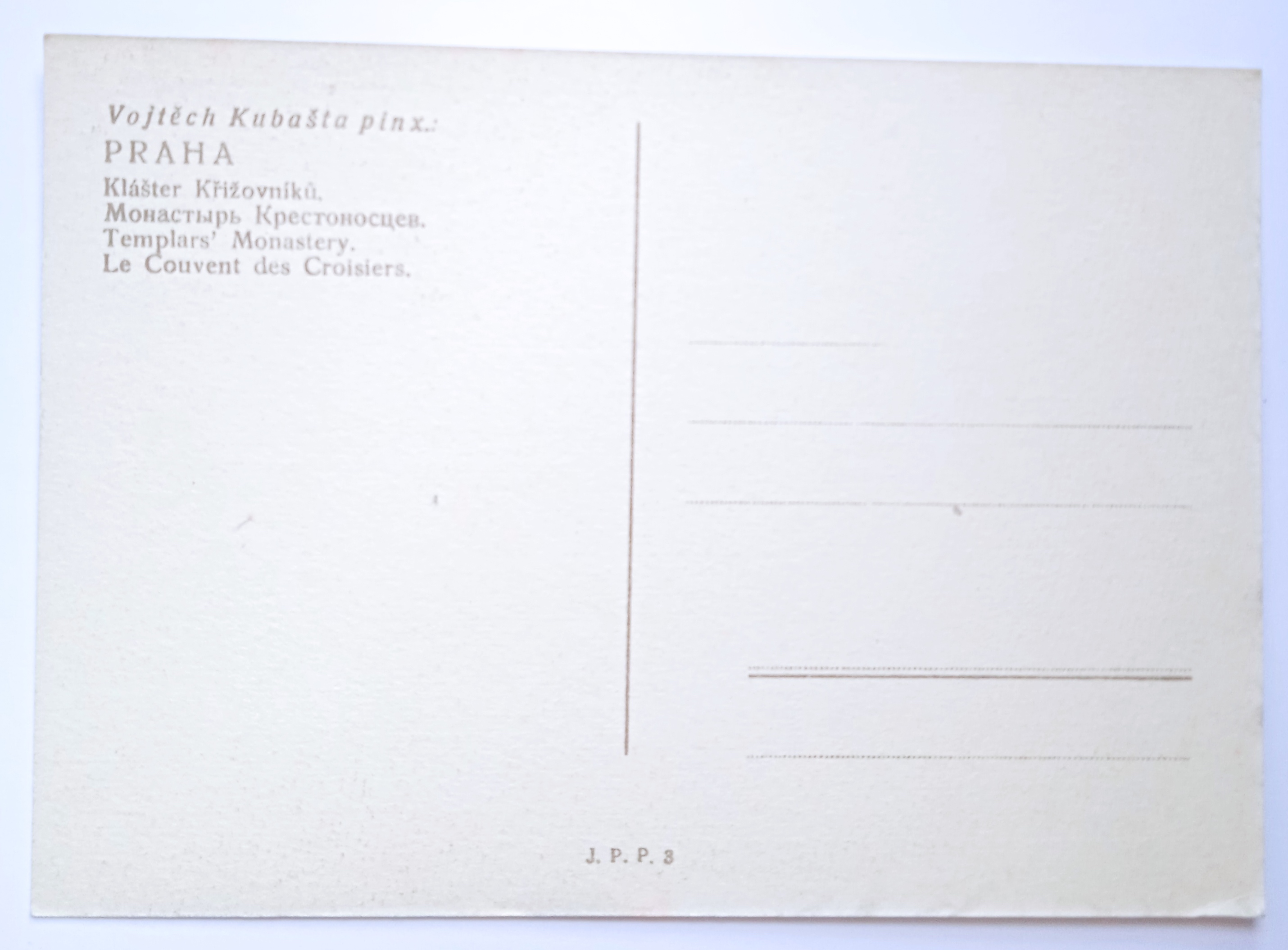 Pohlednice Praha Vojtěch Kubašta