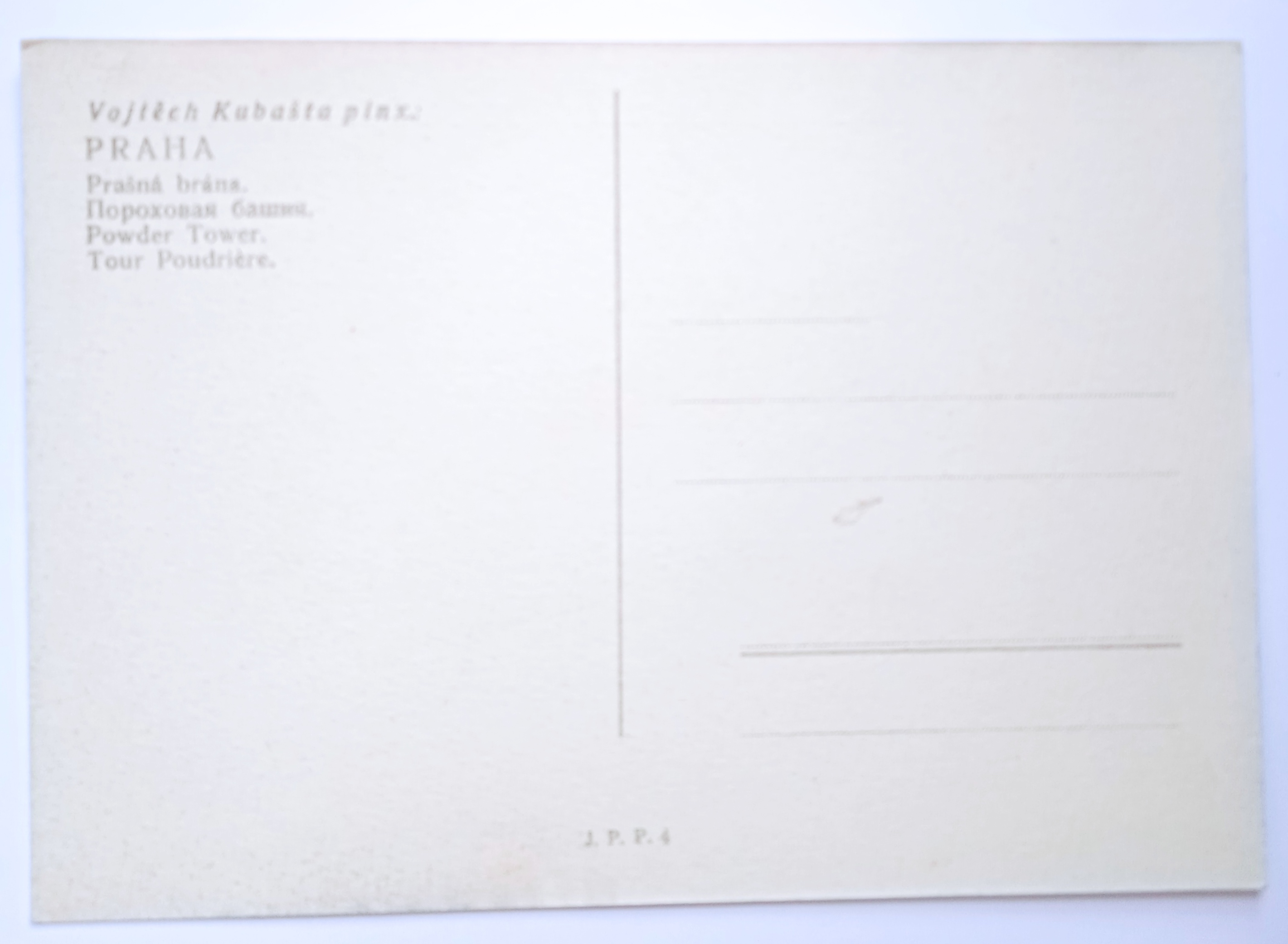 Pohlednice Praha Vojtěch Kubašta