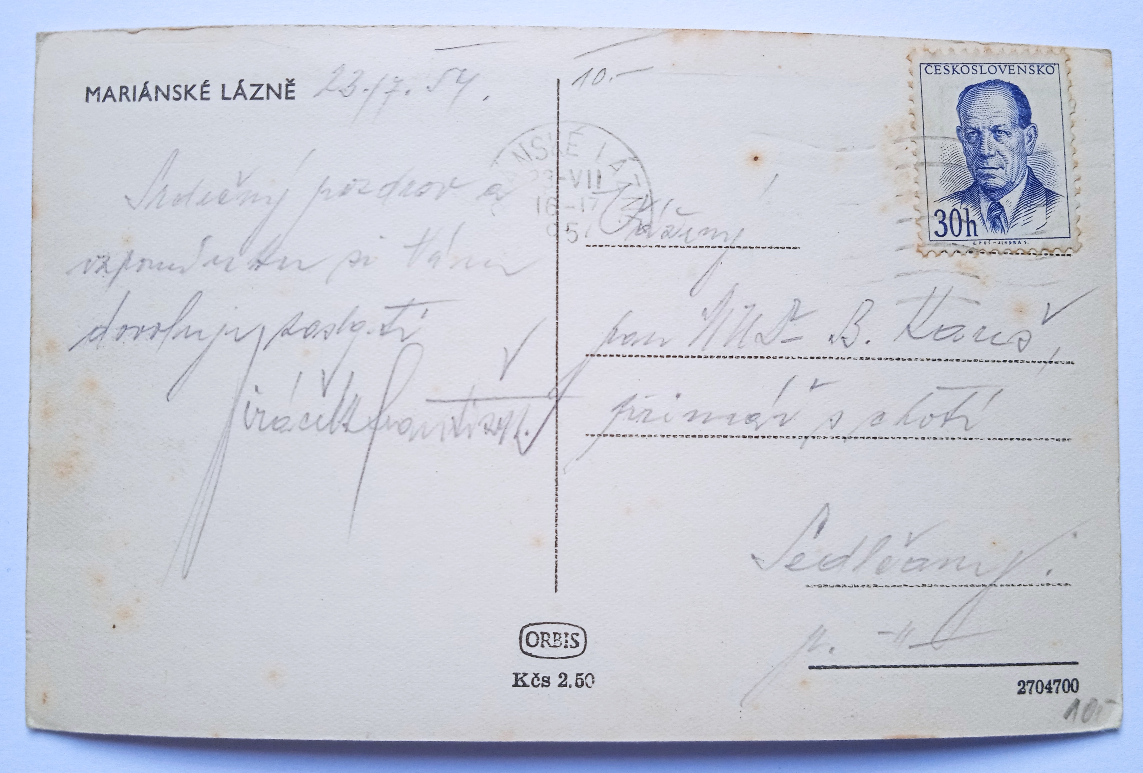 Pohlednice Mariánské lázně