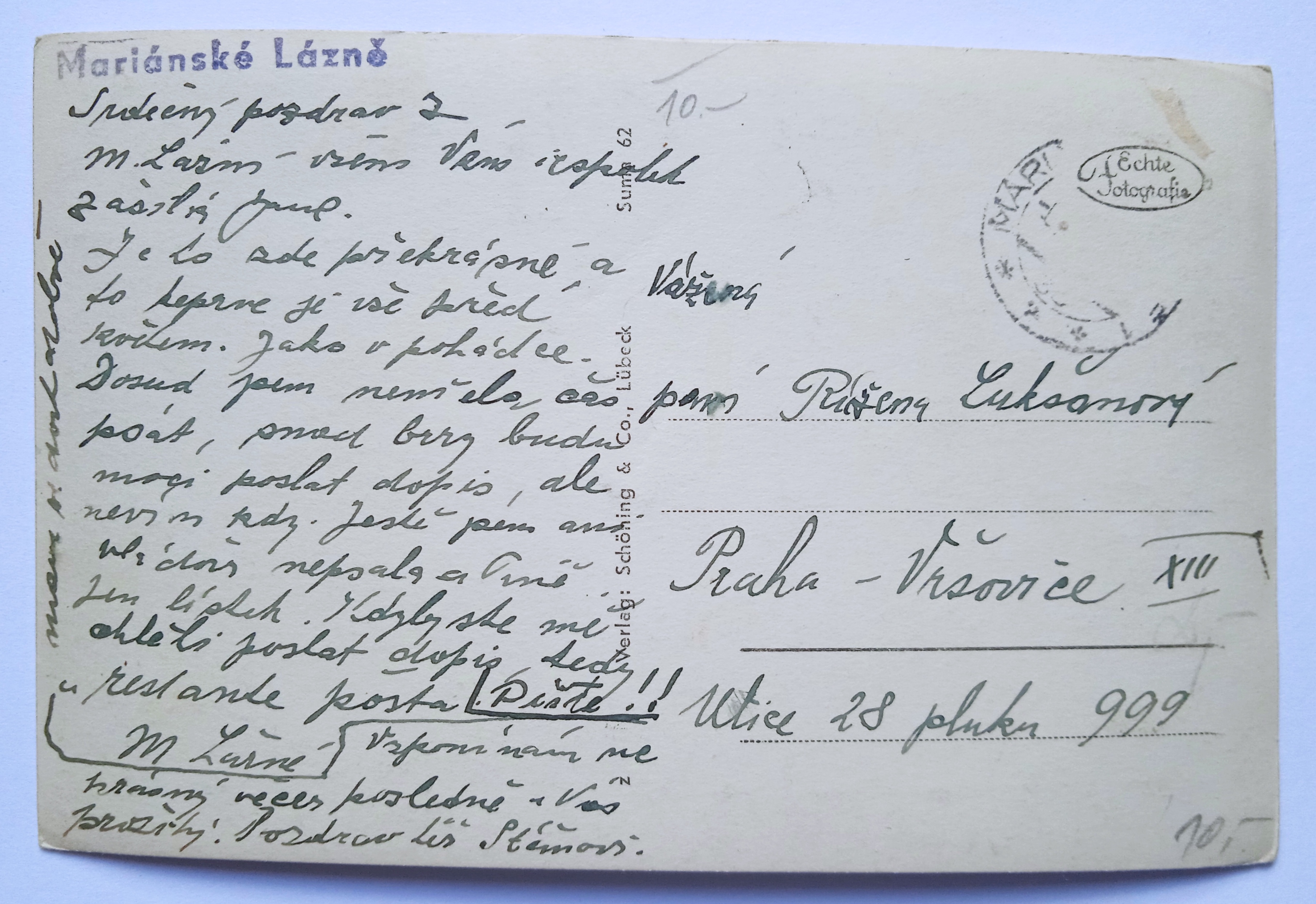 Pohlednice Mariánské lázně