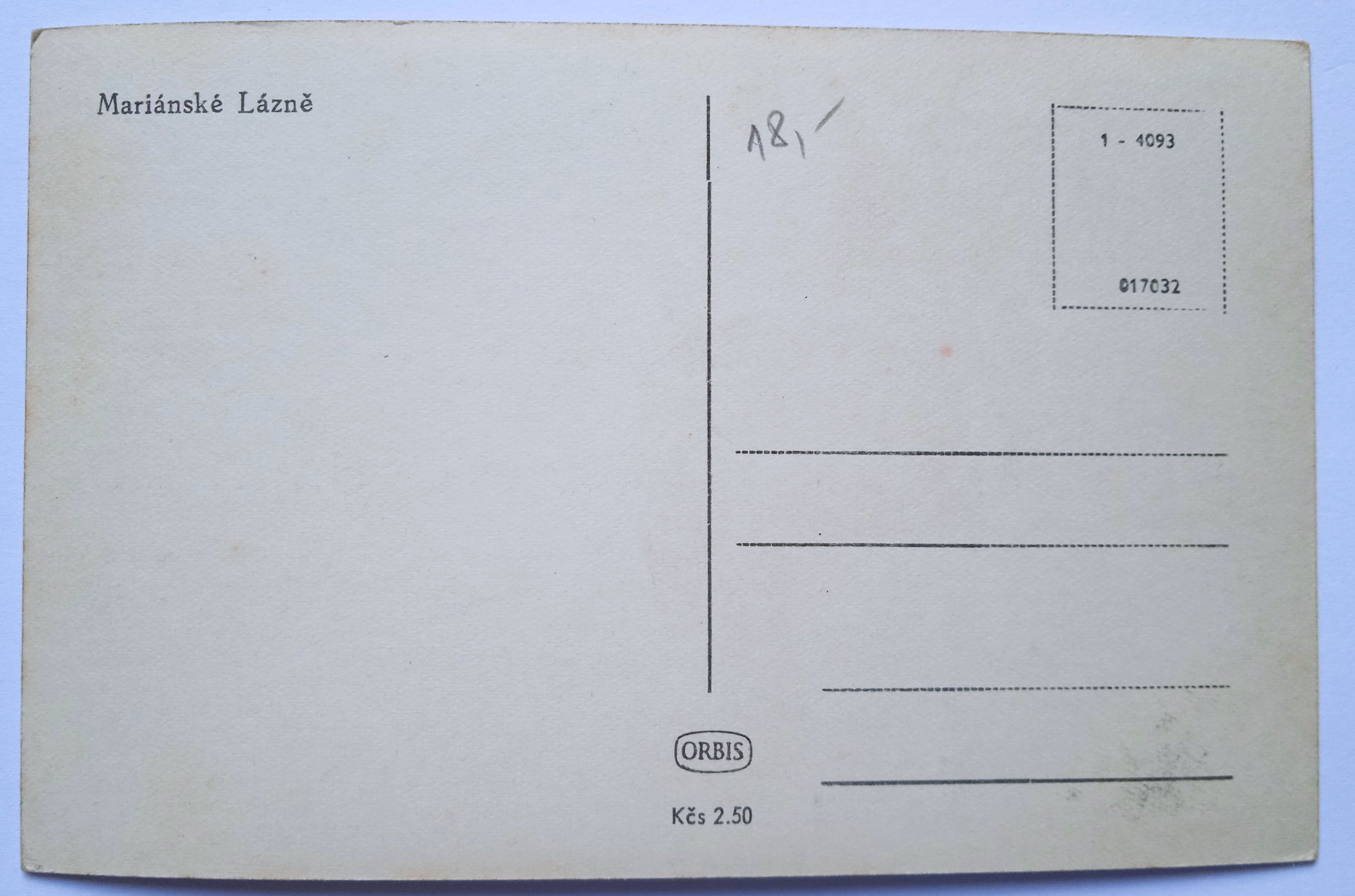 Pohlednice Mariánské lázně