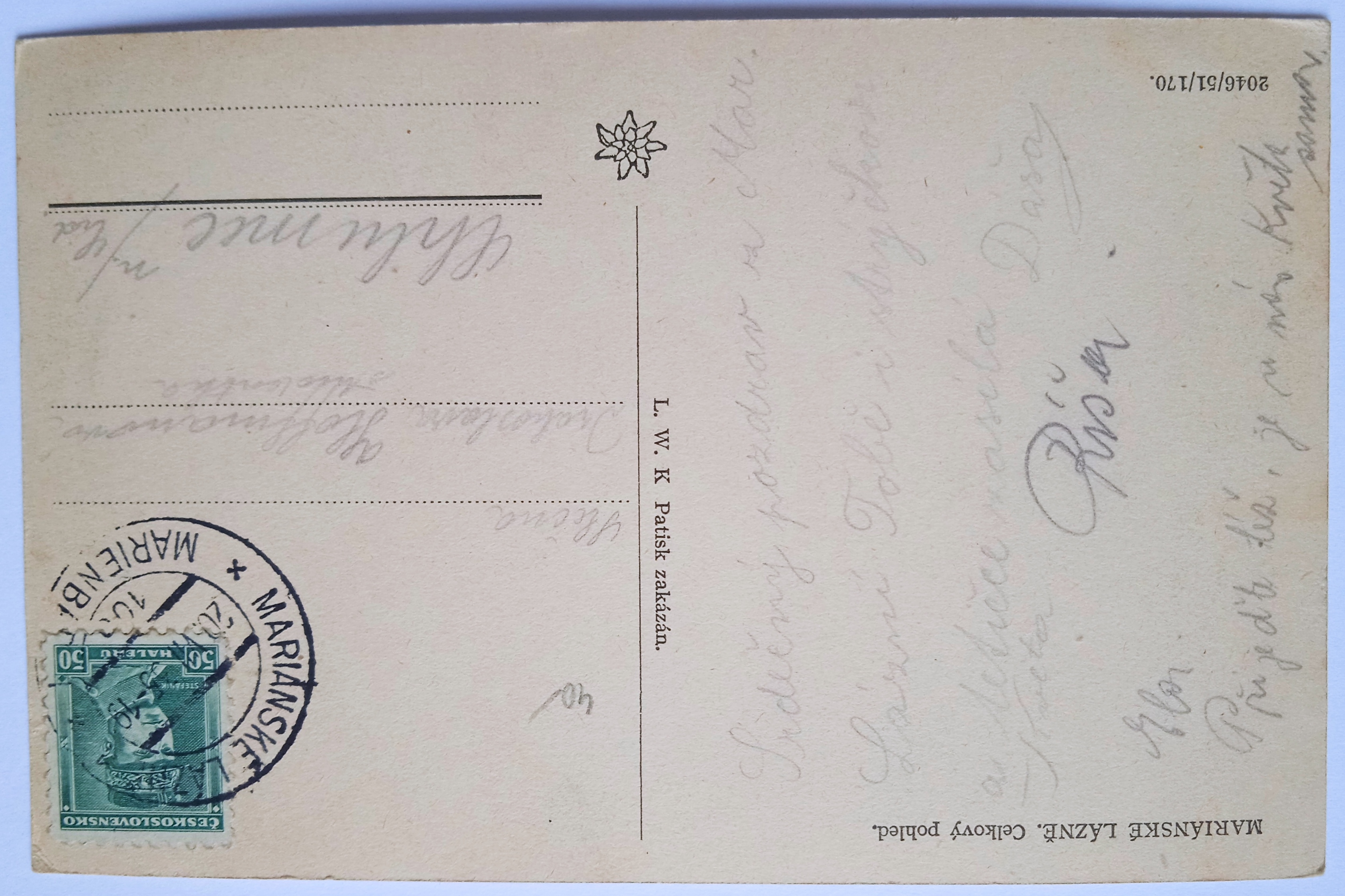 Pohlednice Mariánské lázně