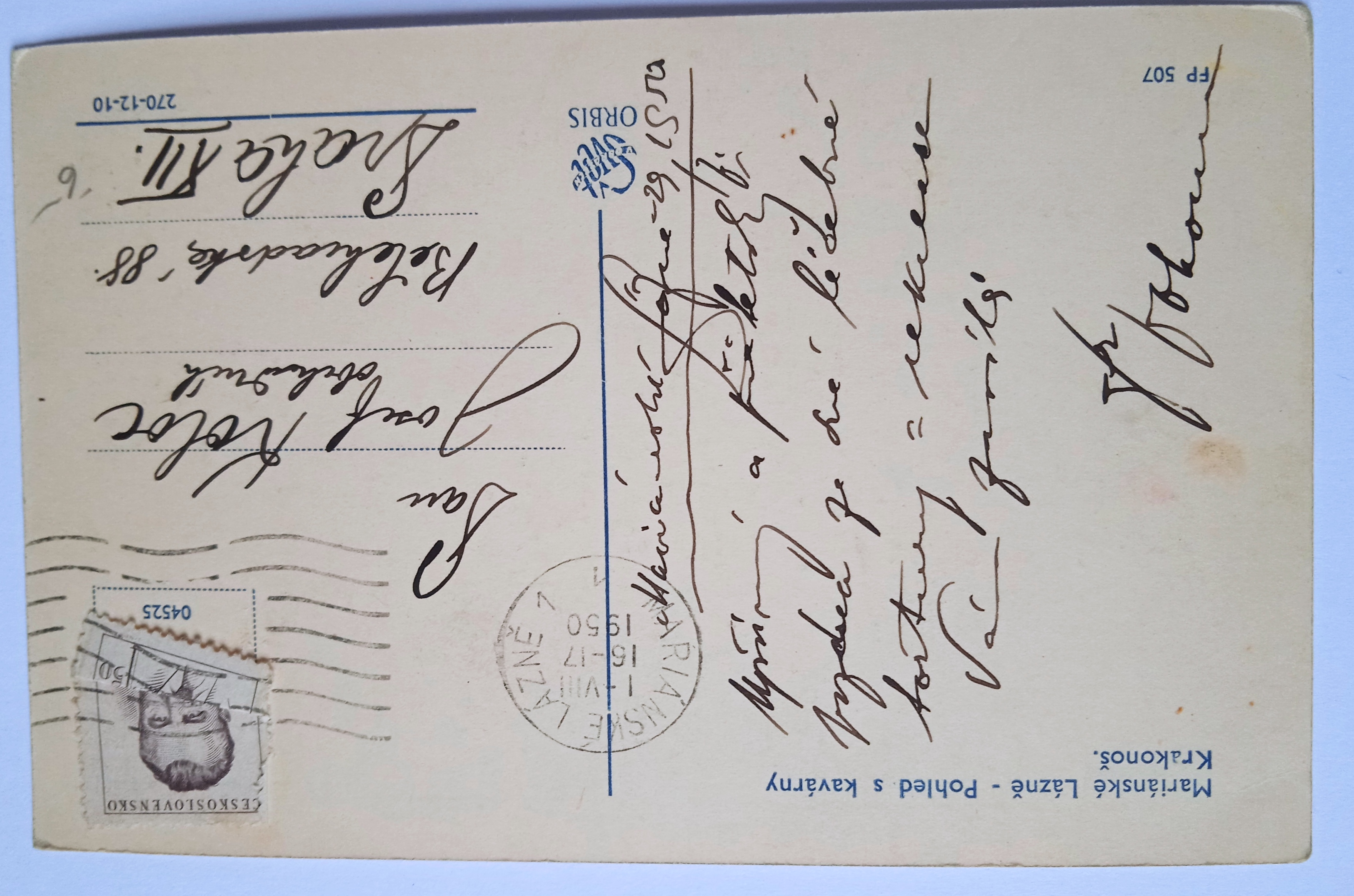 Pohlednice Mariánské lázně