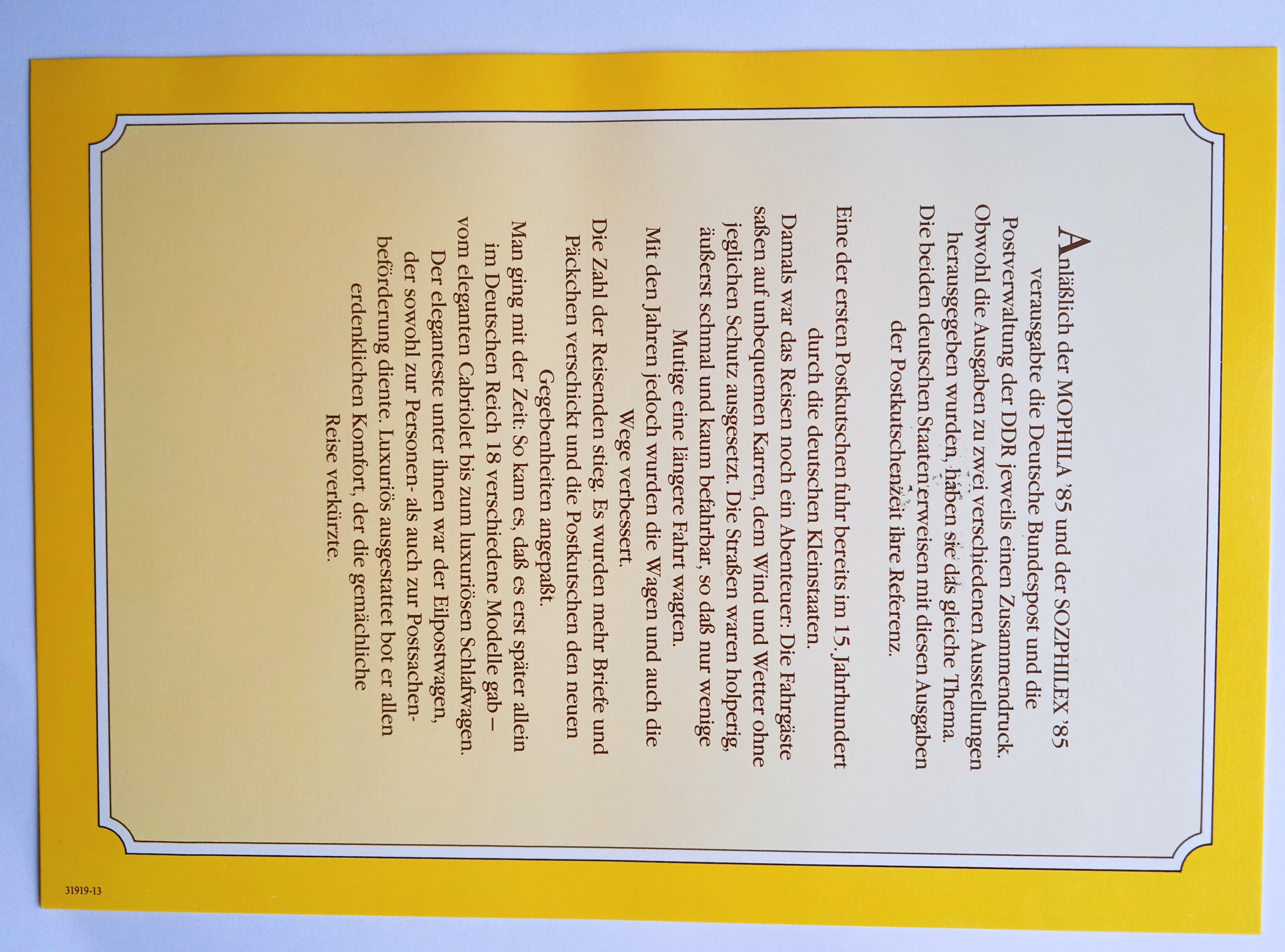 FDC leták německá spolková pošta