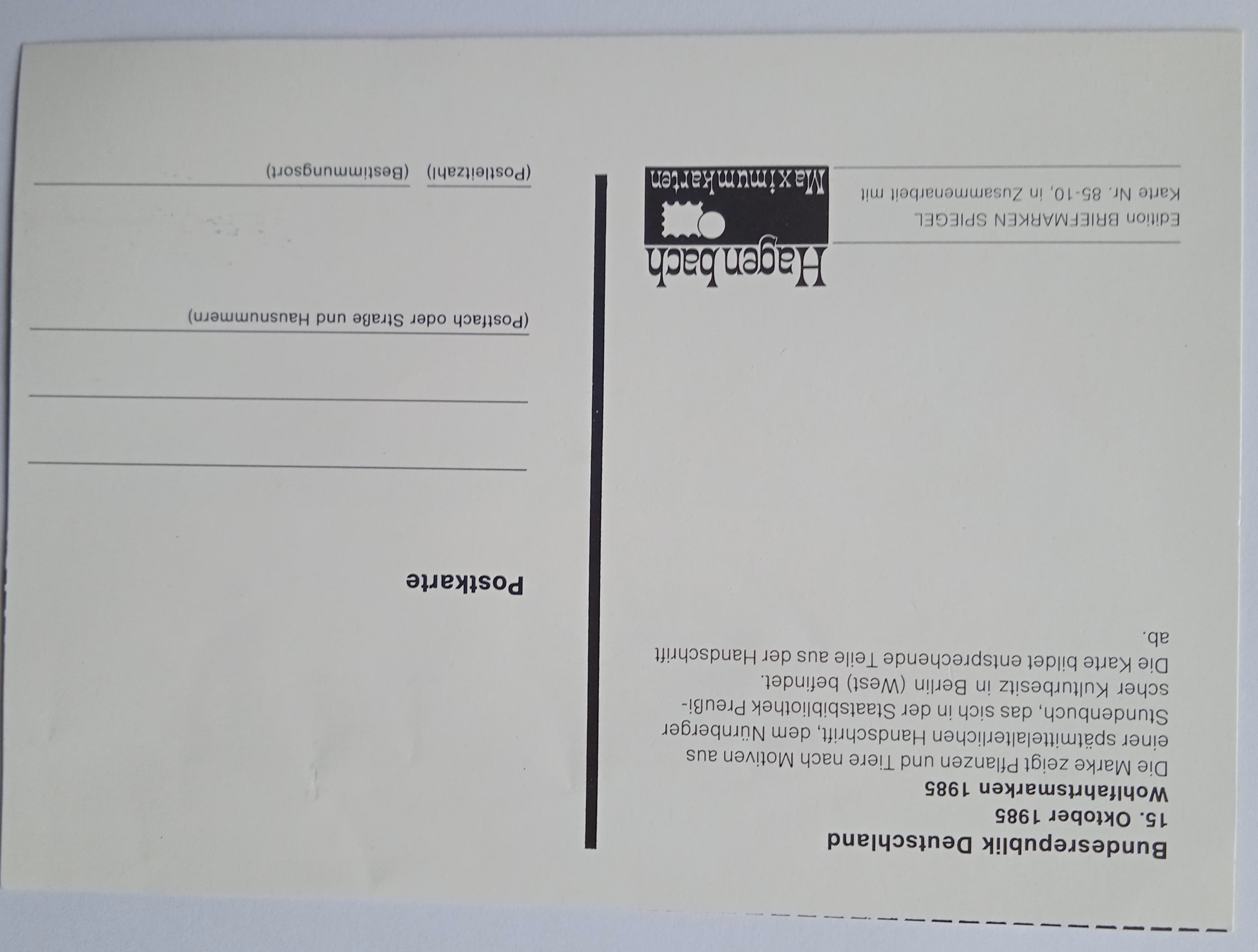 Pohlednice spolková pošta