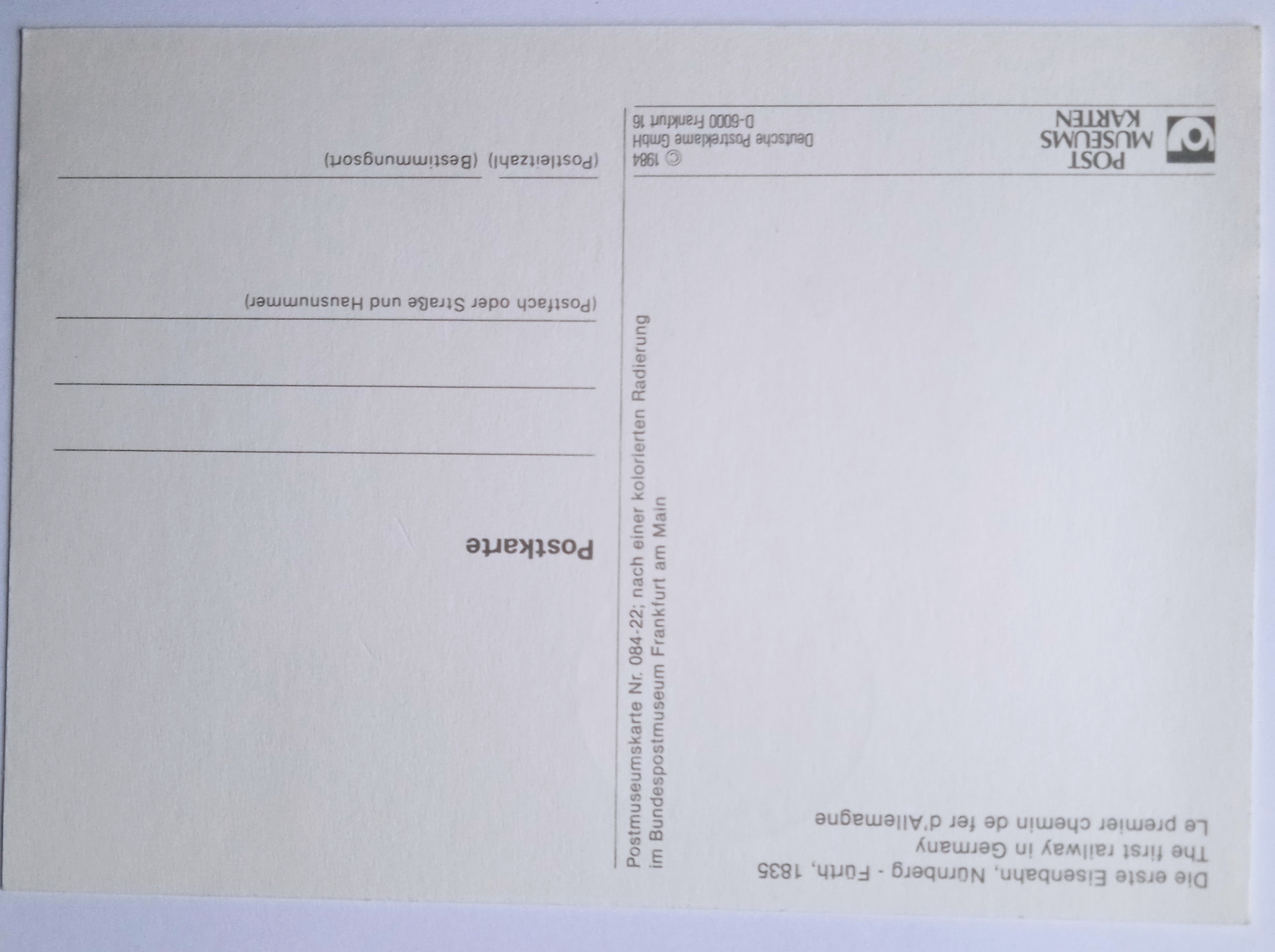 Pohlednice 150 let německé železnice