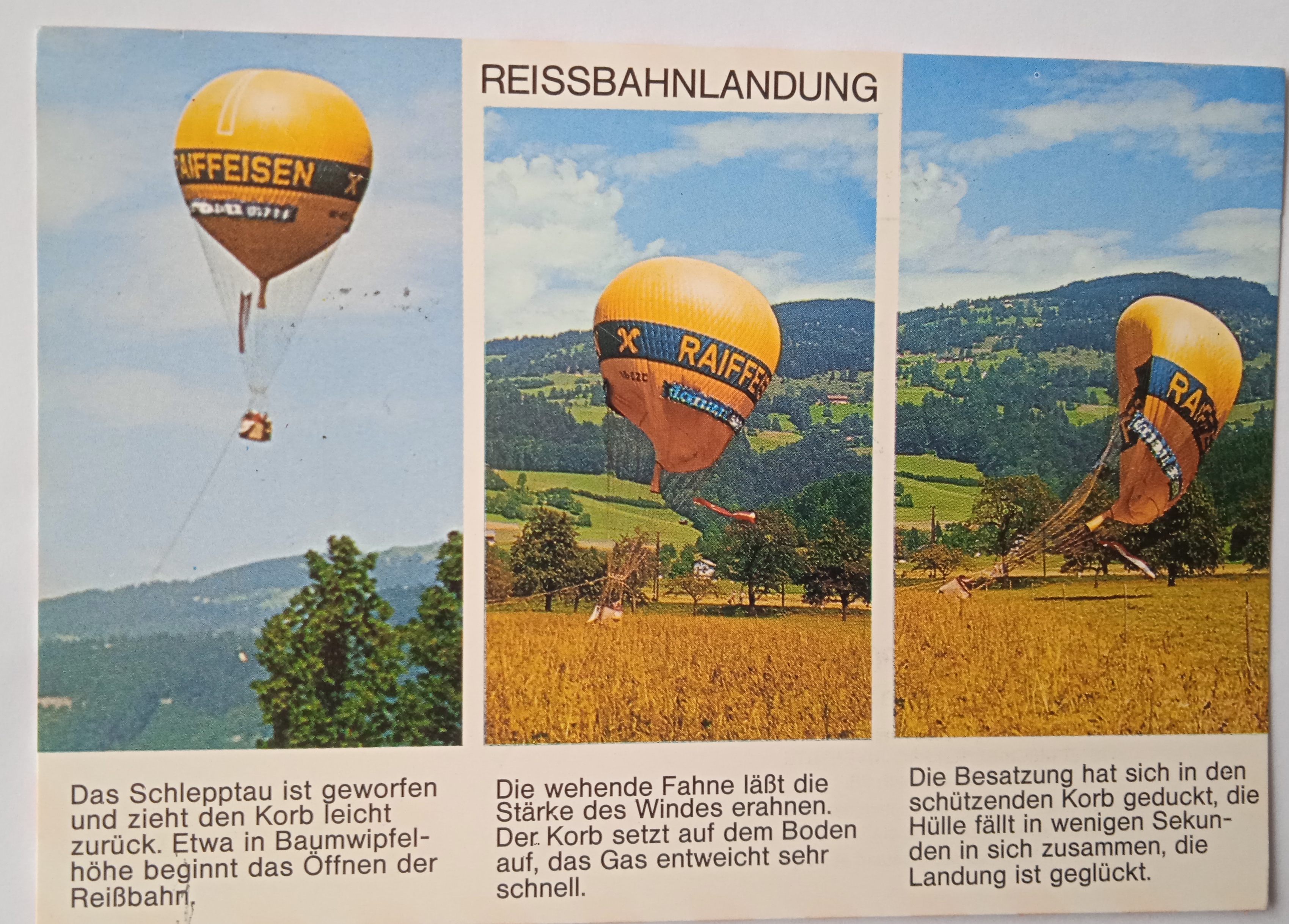 Pohlednice balonová pošta Rakousko