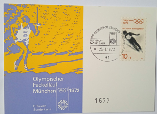Karta Olympijské hry 1972 Mnichov