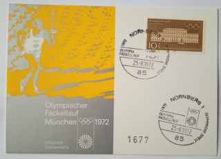 Karta Olympiáda Mnichov 1972